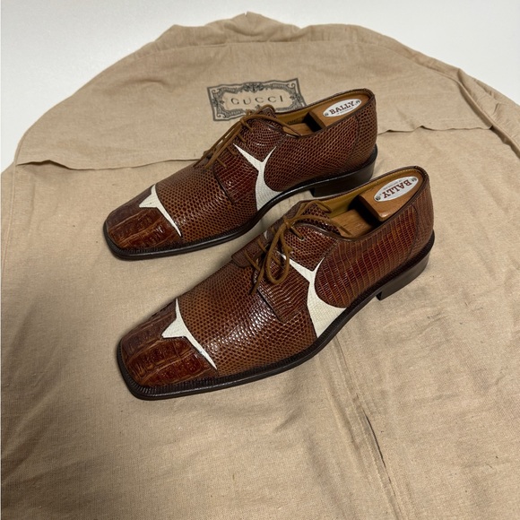 Escarpins Vintage En Crocodile Véritable Maison Argence - Taille 39, Années 1950